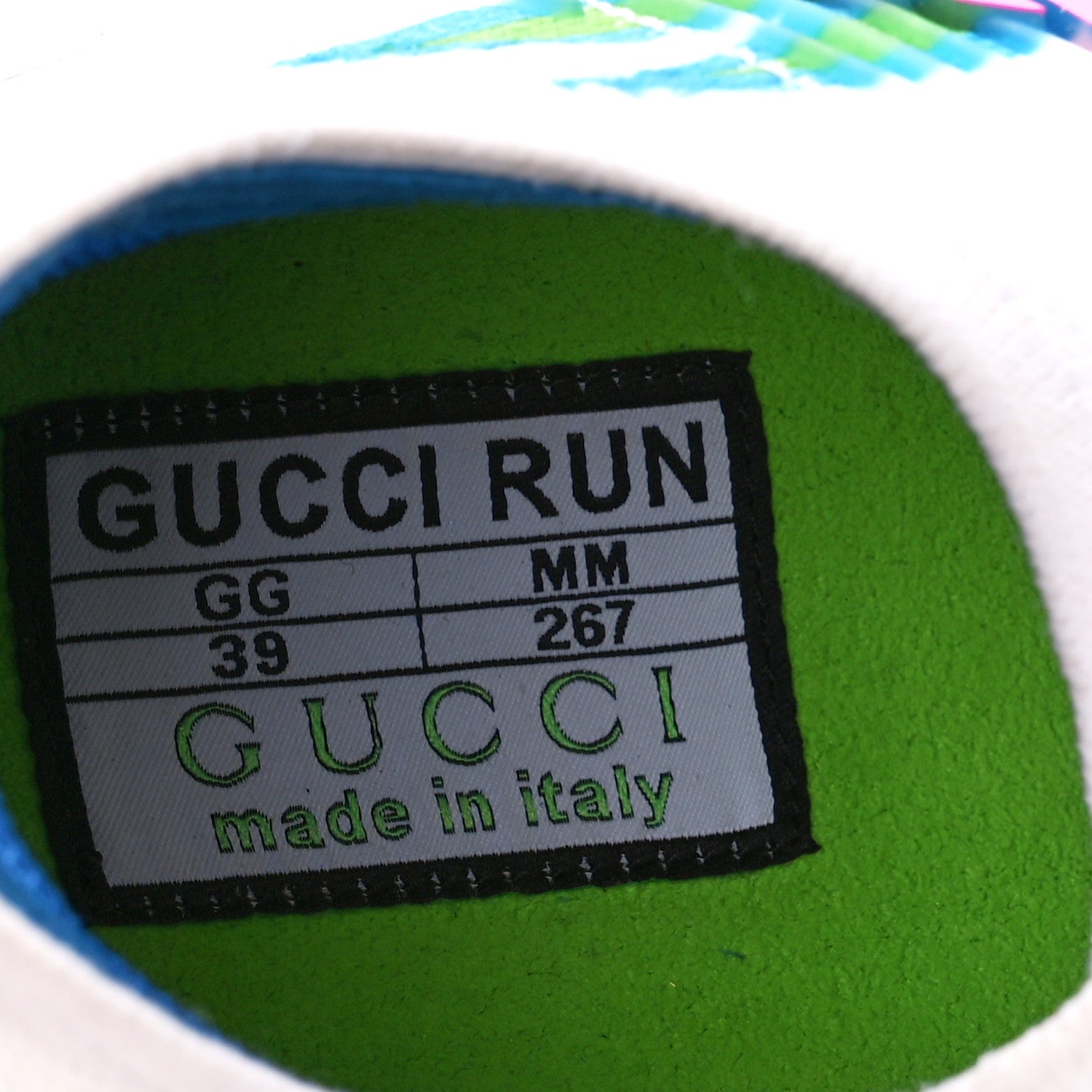 Gucci Technical Knit Fabric Waves Womens Gucci Run Sneakers 39 Multicolor 7 of 8