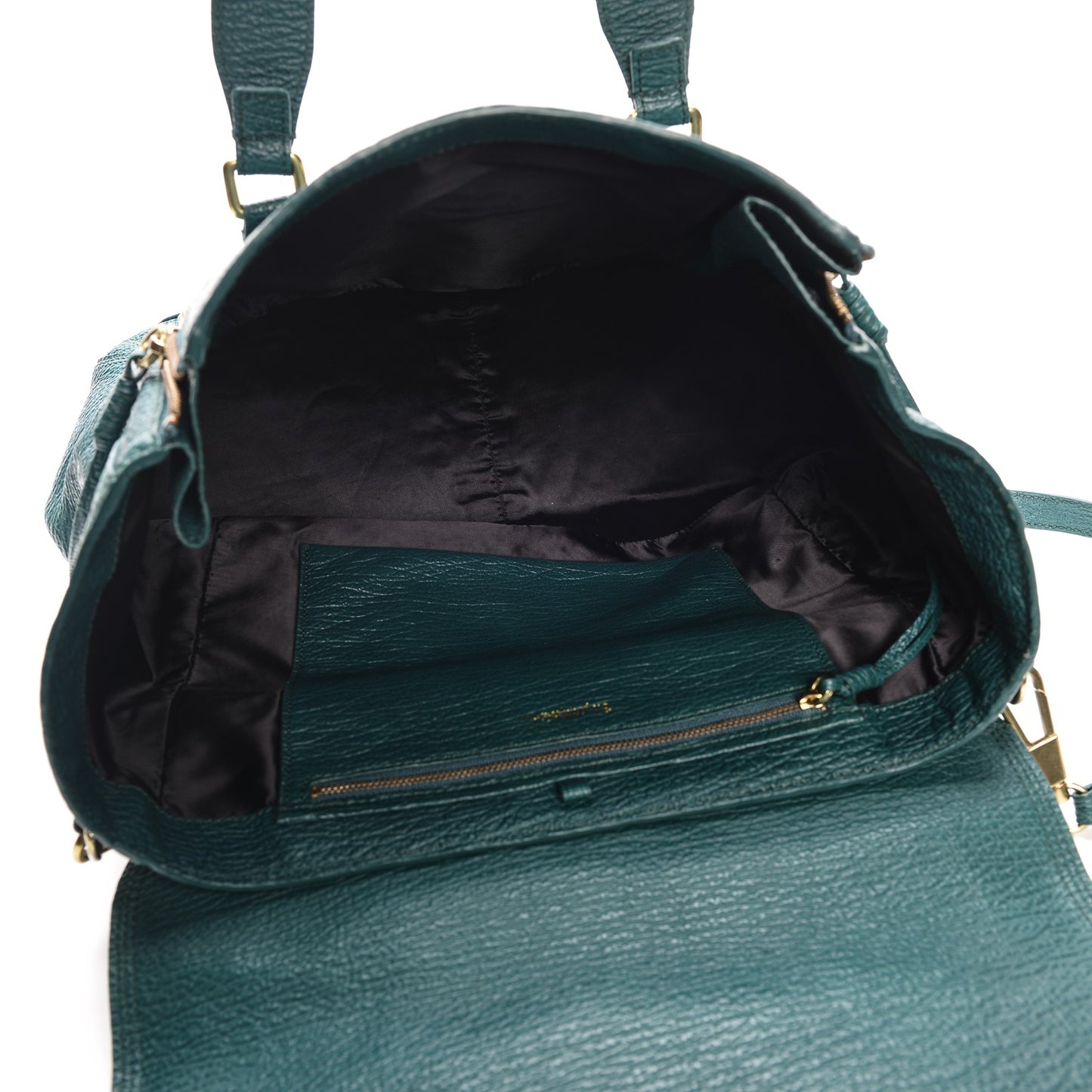 3.1 Textured Calfskin Large Pashli Satchel Jade