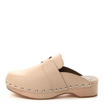 Hermes Calfskin Calya Mules 36 Hetre 1 of 7
