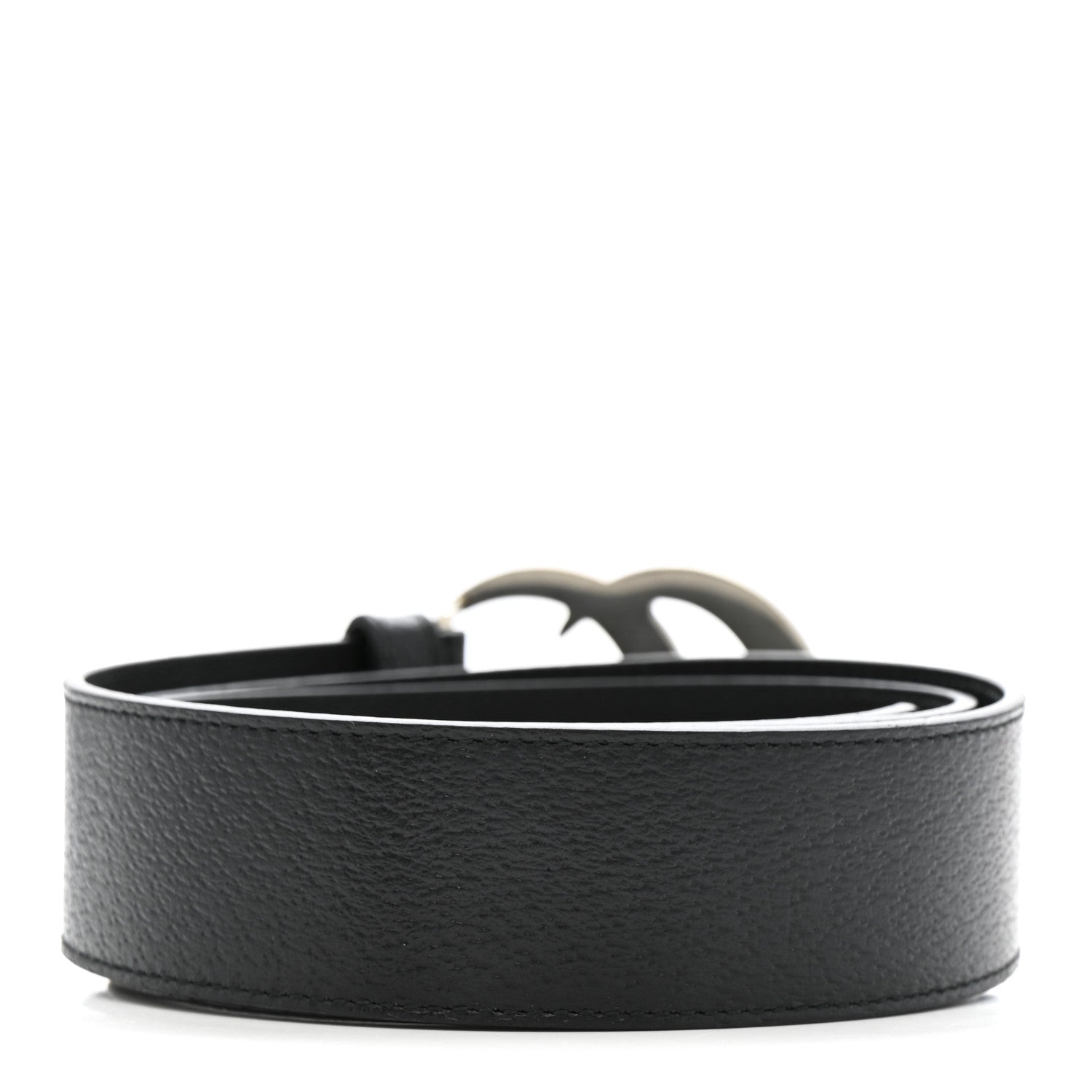 Gucci Textured Calfskin Double G 40mm Belt 95 38 Black 2 of 5