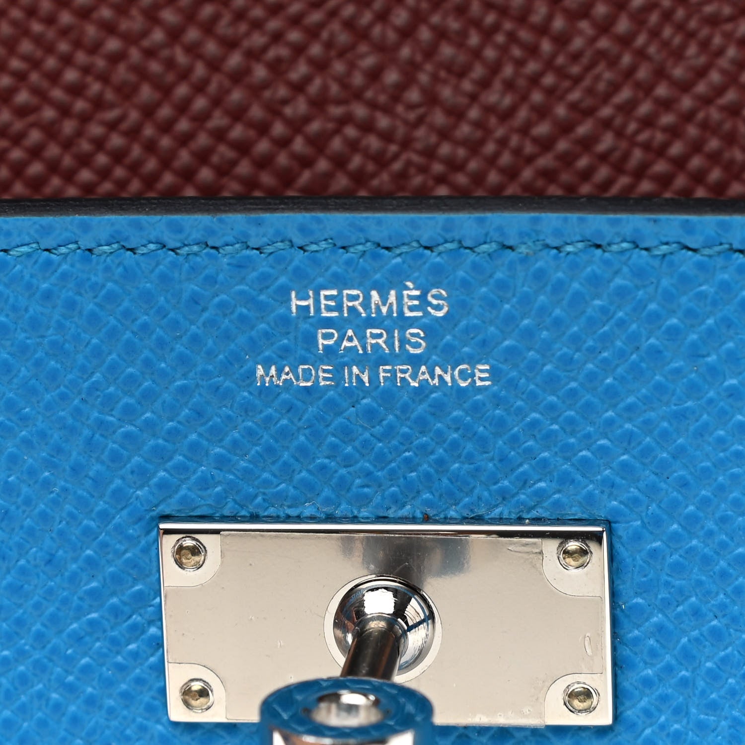 Hermes Epsom Verso Kelly Wallet To Go Bleu Frida Rouge H 6 of 6