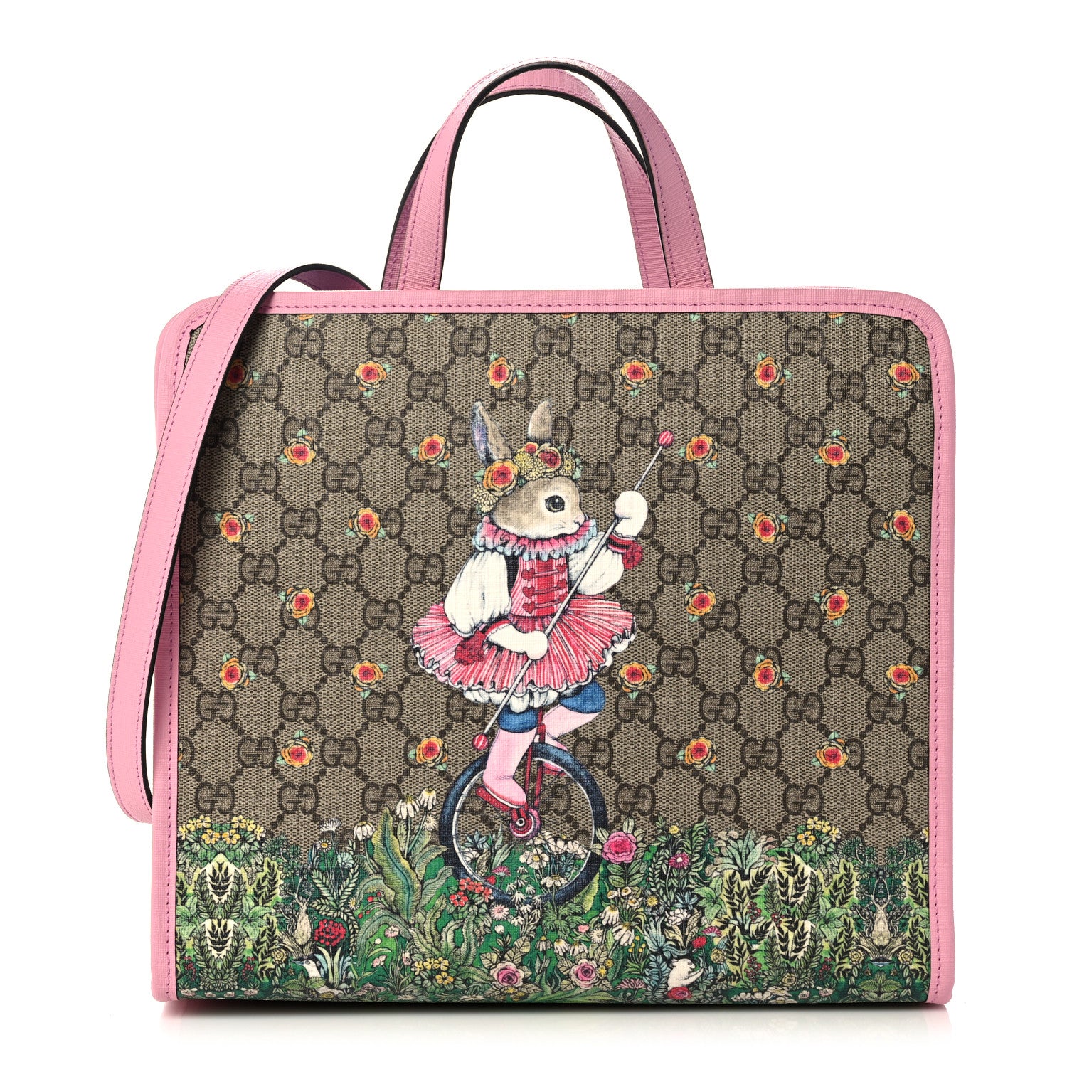 GUCCIの希少ハンドバッグ Gucci X YUKO HIGUCHI GG Supreme Monogram Childrens Tote Pink