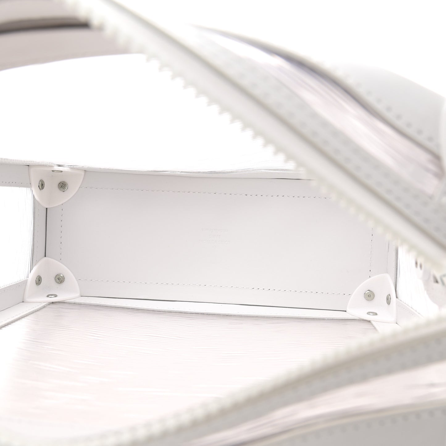 Calfskin PVC Epi Plage Soft Trunk Optic White