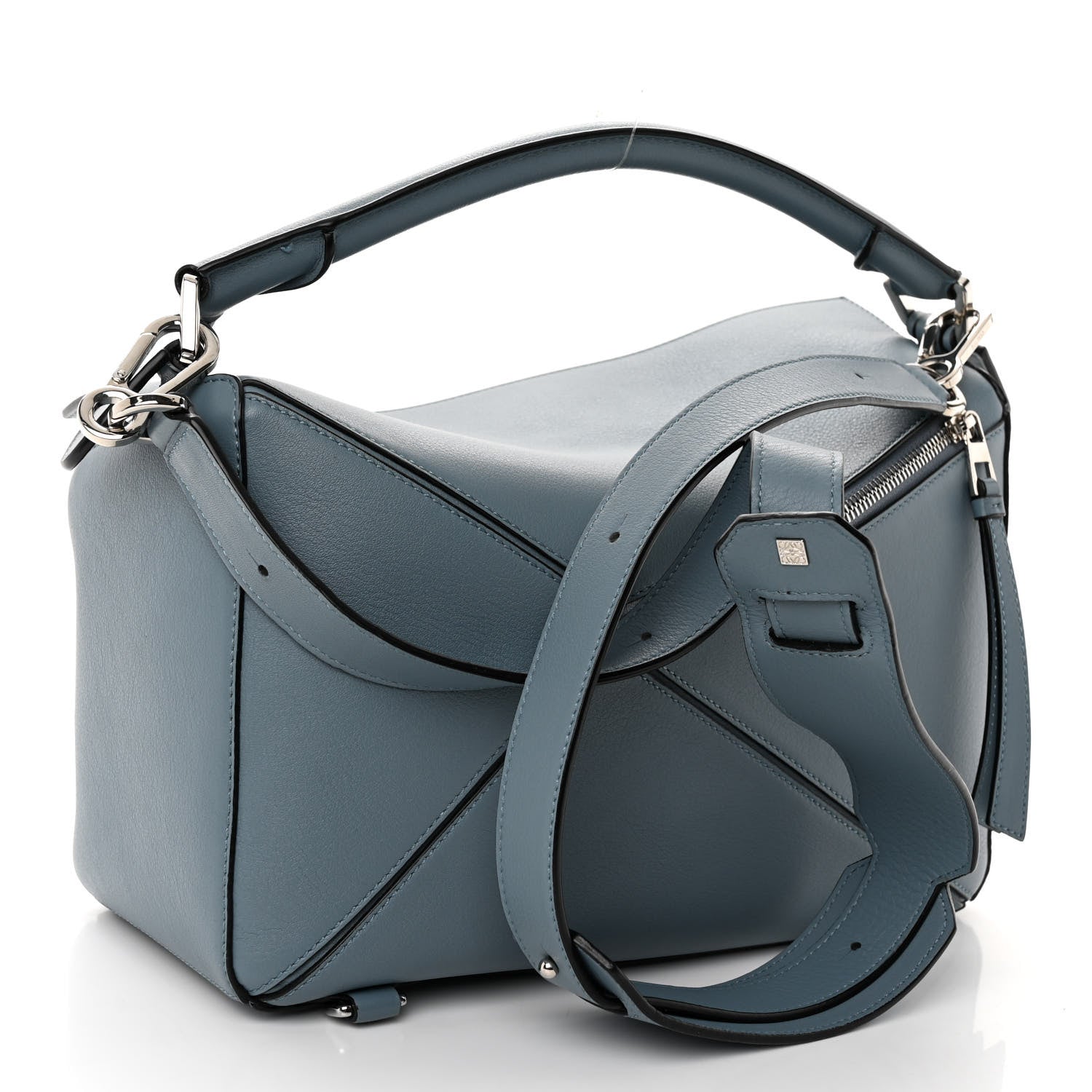 Loewe Calfskin Medium Puzzle Bag Stone Blue 3 of 10