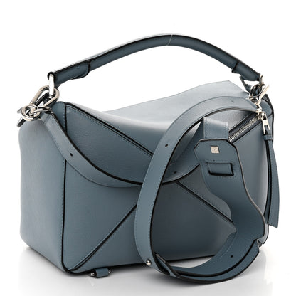 Loewe Calfskin Medium Puzzle Bag Stone Blue 3 of 10