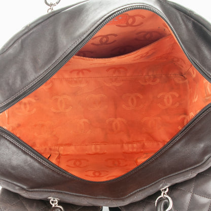Chanel Calfskin Quilted Large Cambon Multipocket Reporter Brown Beige 5 of 7