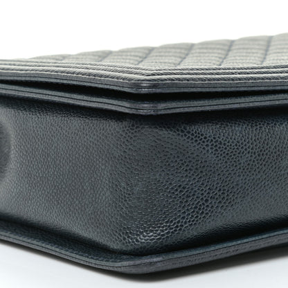 Chanel Caviar Quilted Large Boy Flap Blue 8 of 20