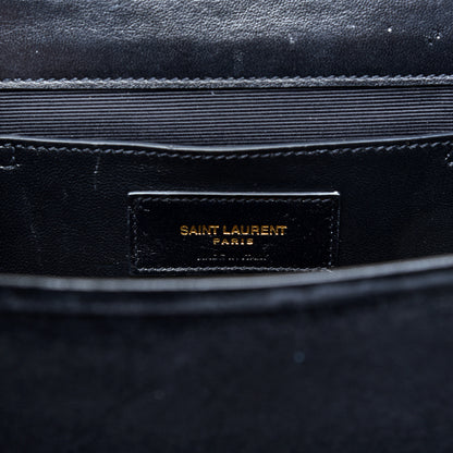 Saint Laurent Velvet Medium Monogram Kate Tassel Shoulder Bag Black 8 of 11