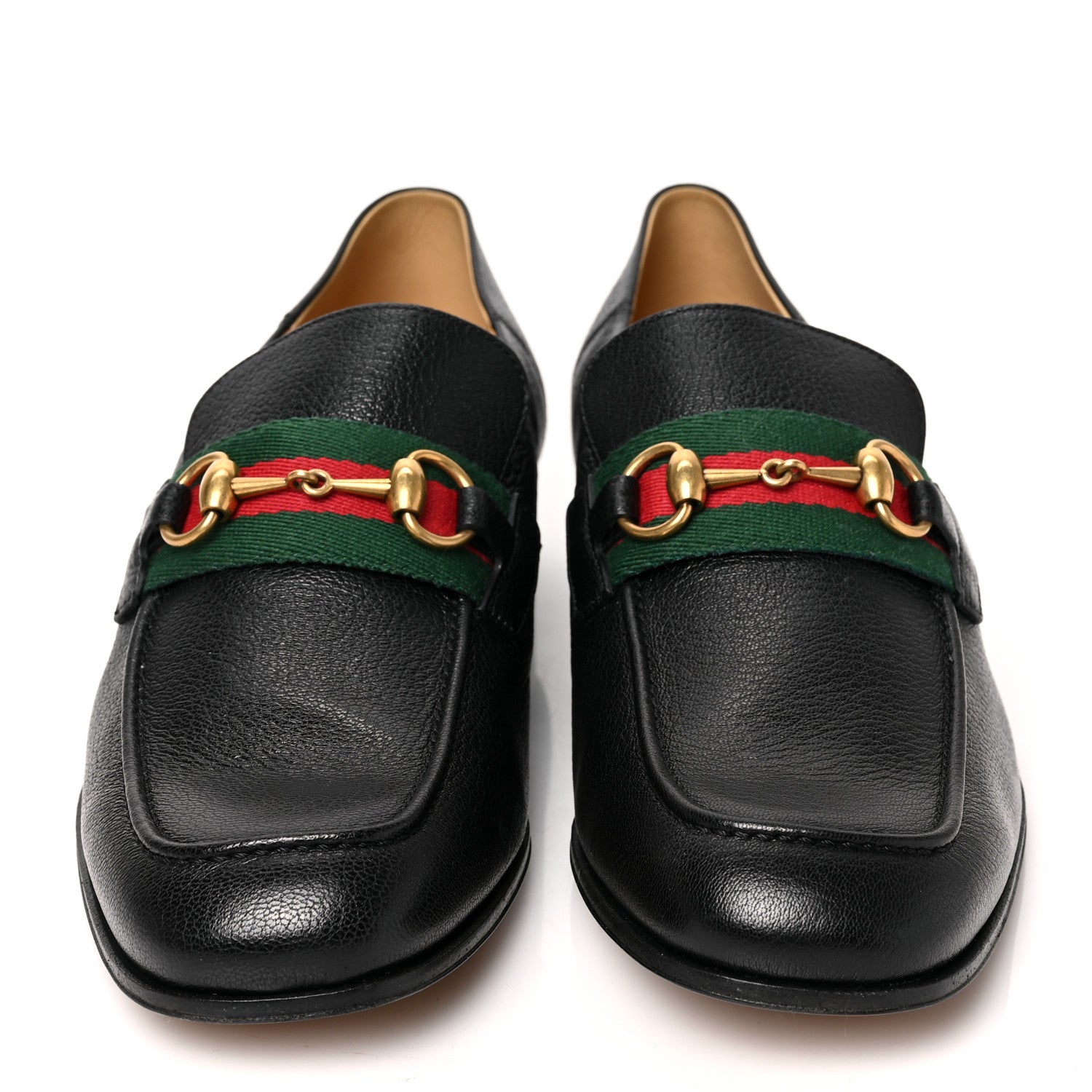 Gucci Havely Kid Web Mens Horsebit Loafers 9 Black 2 of 8