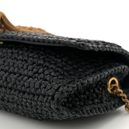 Saint Laurent Raffia Monogram Tassel Kate 99 Black 10 of 11