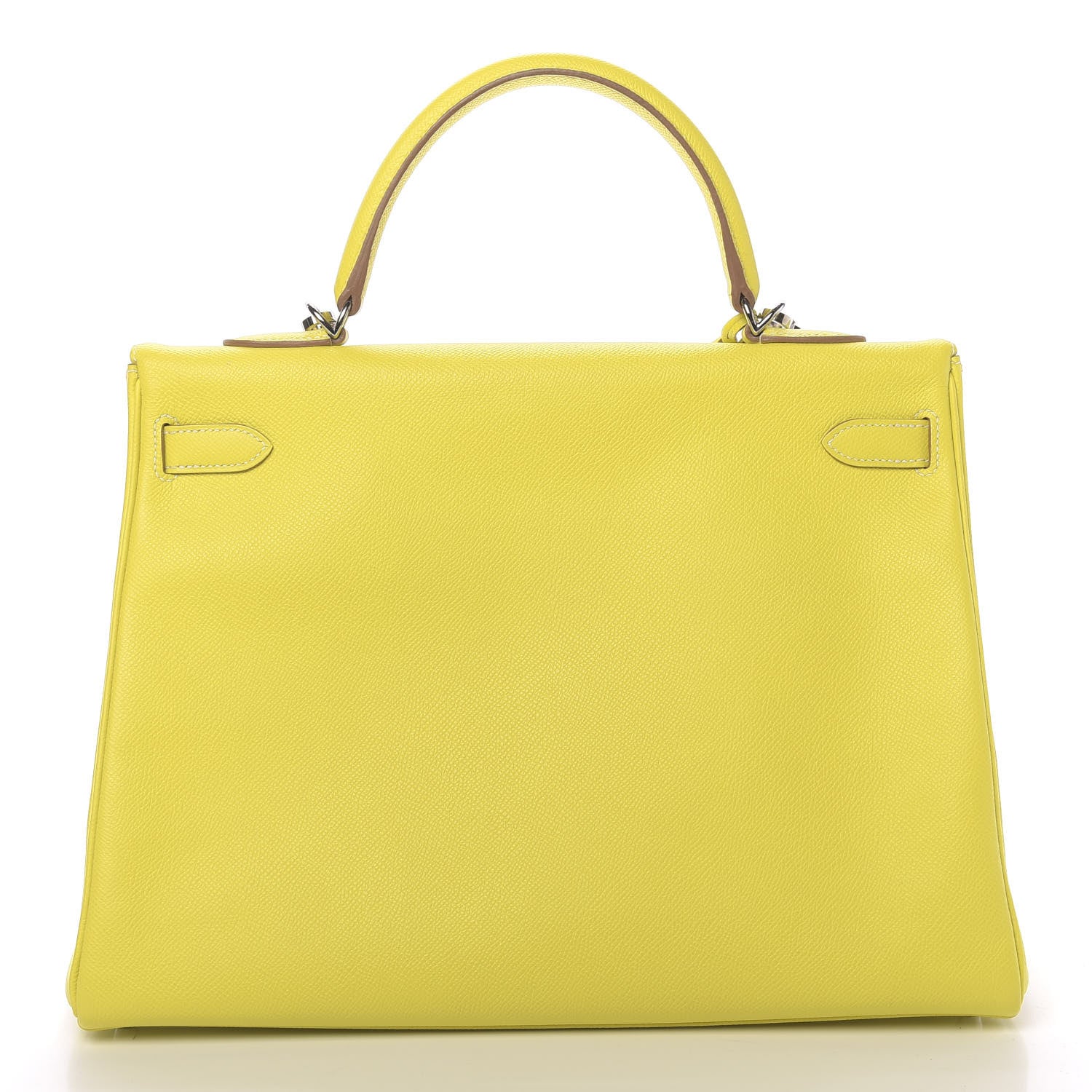 Hermes Epsom Candy Kelly Retourne 35 Lime Gris Perle 4 of 42