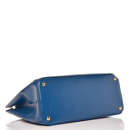 Prada Saffiano Vernice Shopping Tote Azzurro 4 of 10