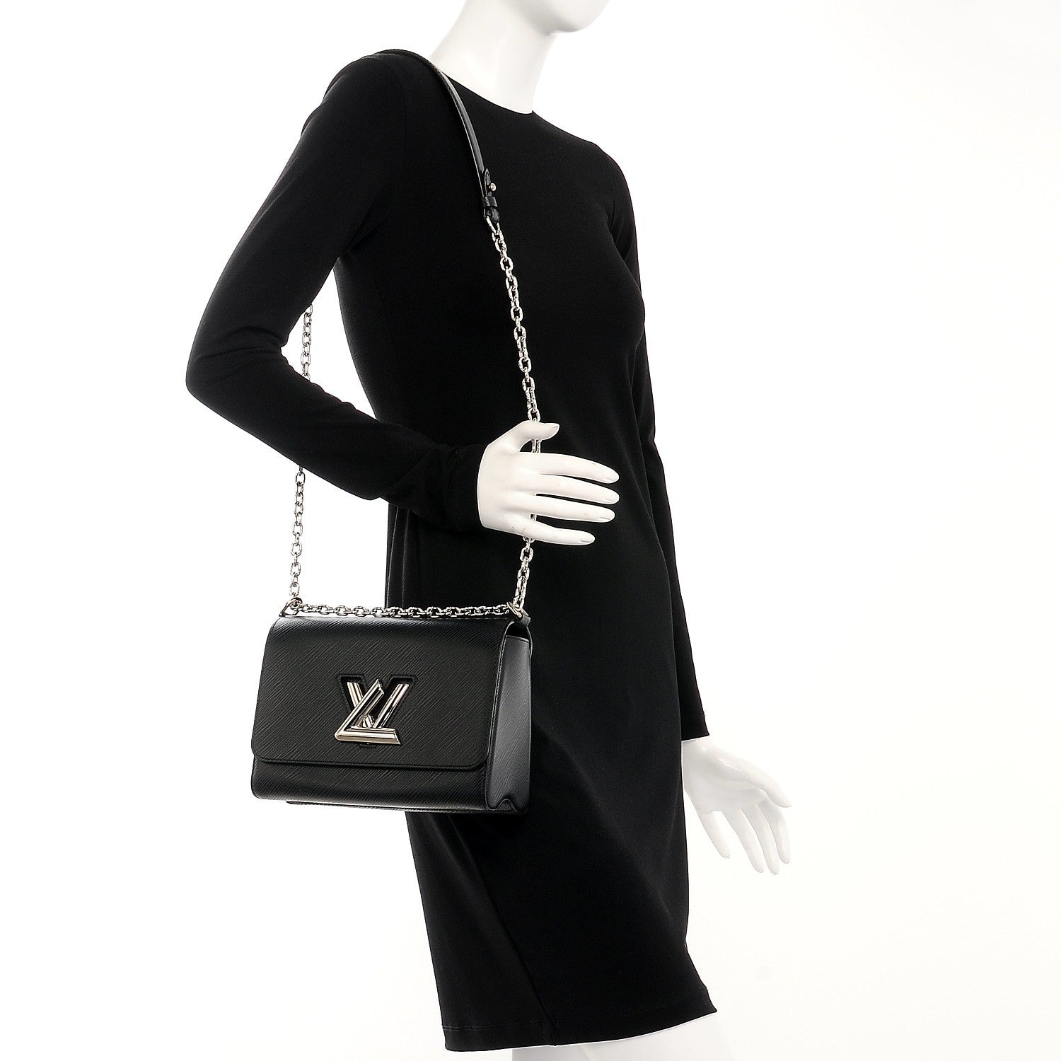 Louis Vuitton Epi Twist Shoulder Bag MM Black 2 of 9
