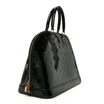 Louis Vuitton Vernis Alma GM Noir Magnetique 3 of 12