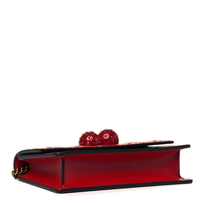 Gucci Guccissima Mini Cherry Chain Bag Hibiscus Red 4 of 9