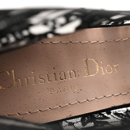 Christian Dior Suede Transparent Mesh Embroidered Roses Naughtily-D Heeled Lace Up Ankle Boots 36.5 Black 6 of 11