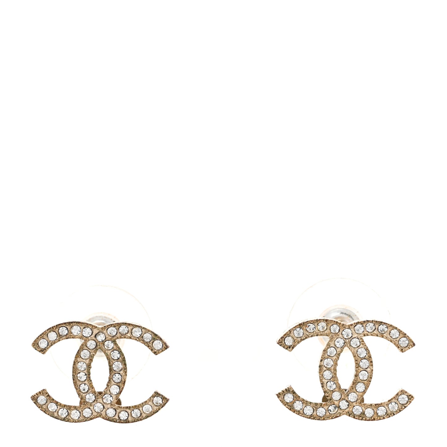 Crystal CC Earrings Gold