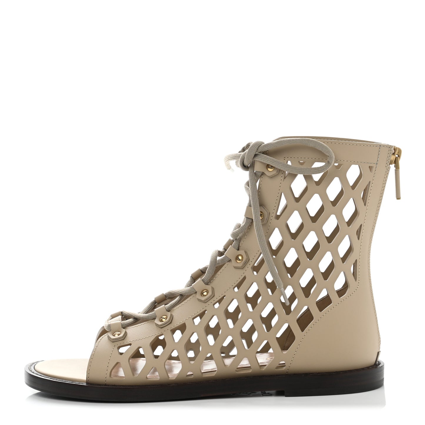 Calfskin D-Trap Sandals 37 Corde