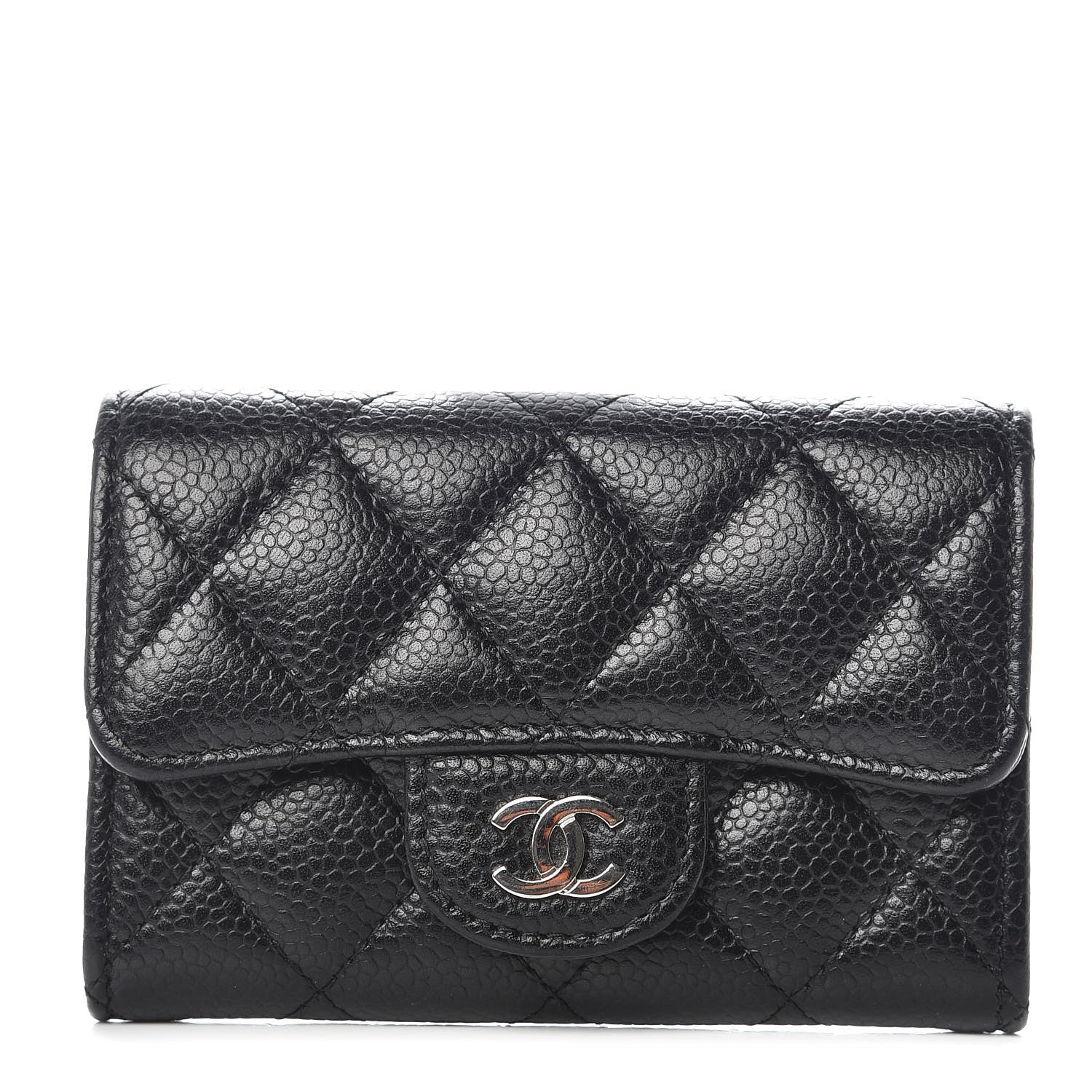 Chanel Caviar Quilted Flap Card Holder Black 1 of 11