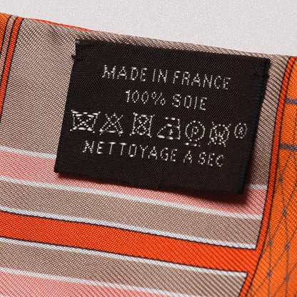 Hermes Silk Couvertures Nouvelles Twilly Vert Orange Jaune Capucine 3 of 4