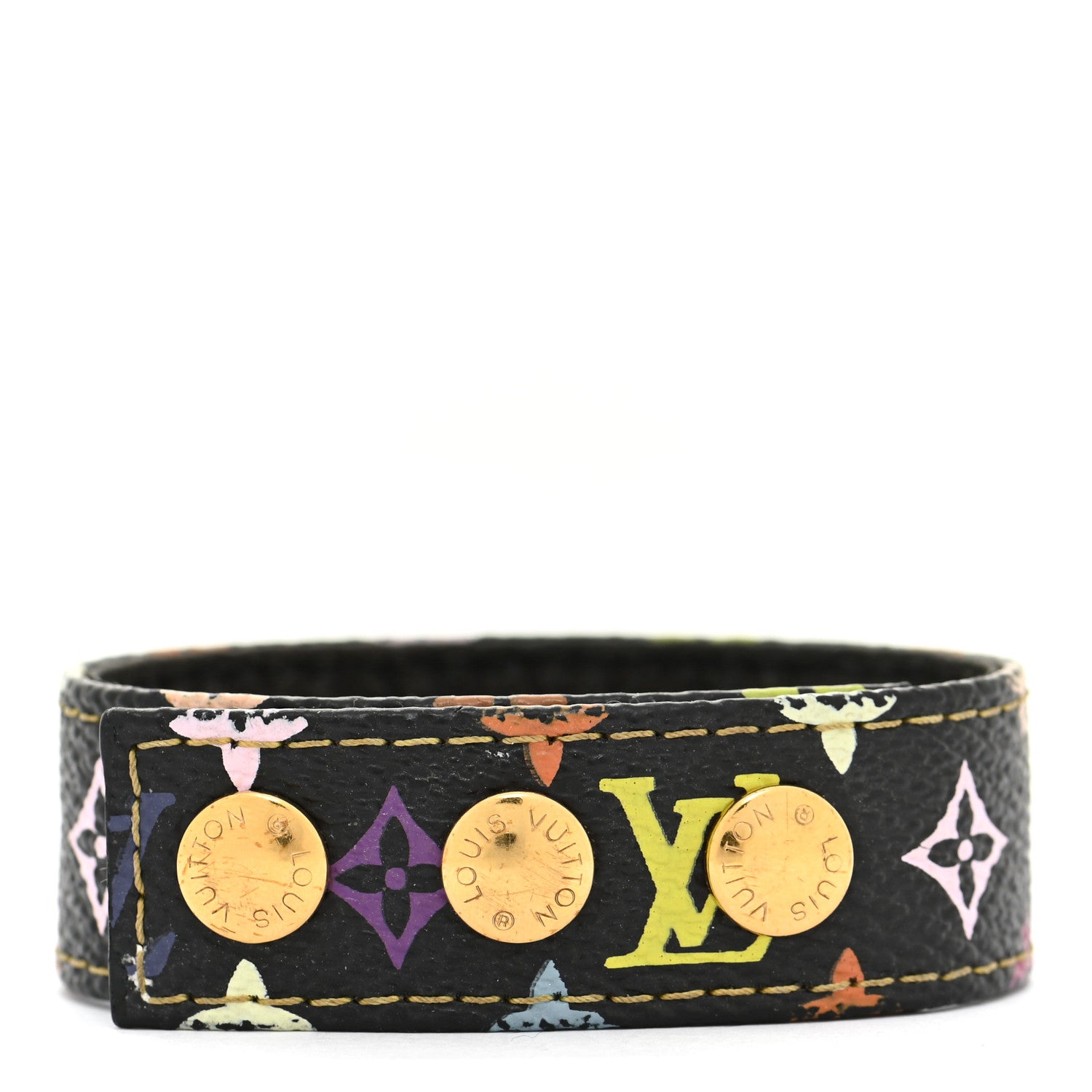 Louis Vuitton Monogram Multicolor Bracelet Black 3 of 5