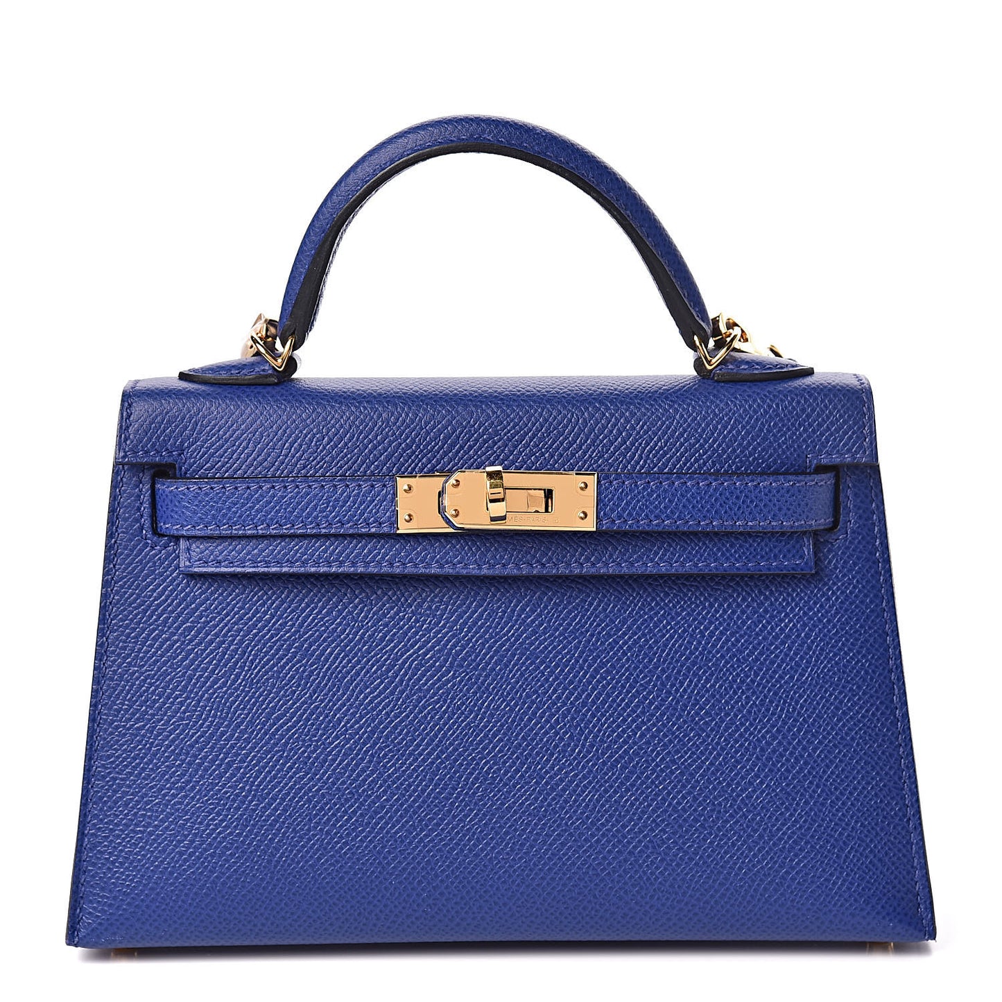 Epsom Mini Kelly Sellier 20 Bleu Electrique