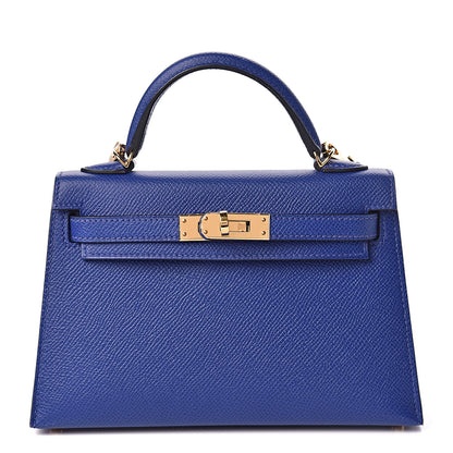 Hermes Epsom Mini Kelly Sellier 20 Bleu Electrique 1 of 29