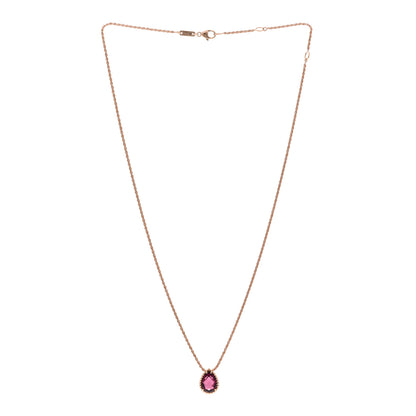 Boucheron 18K Pink Gold Diamond Rhodolite Garnet S Motif Serpent Boheme Necklace 3 of 6