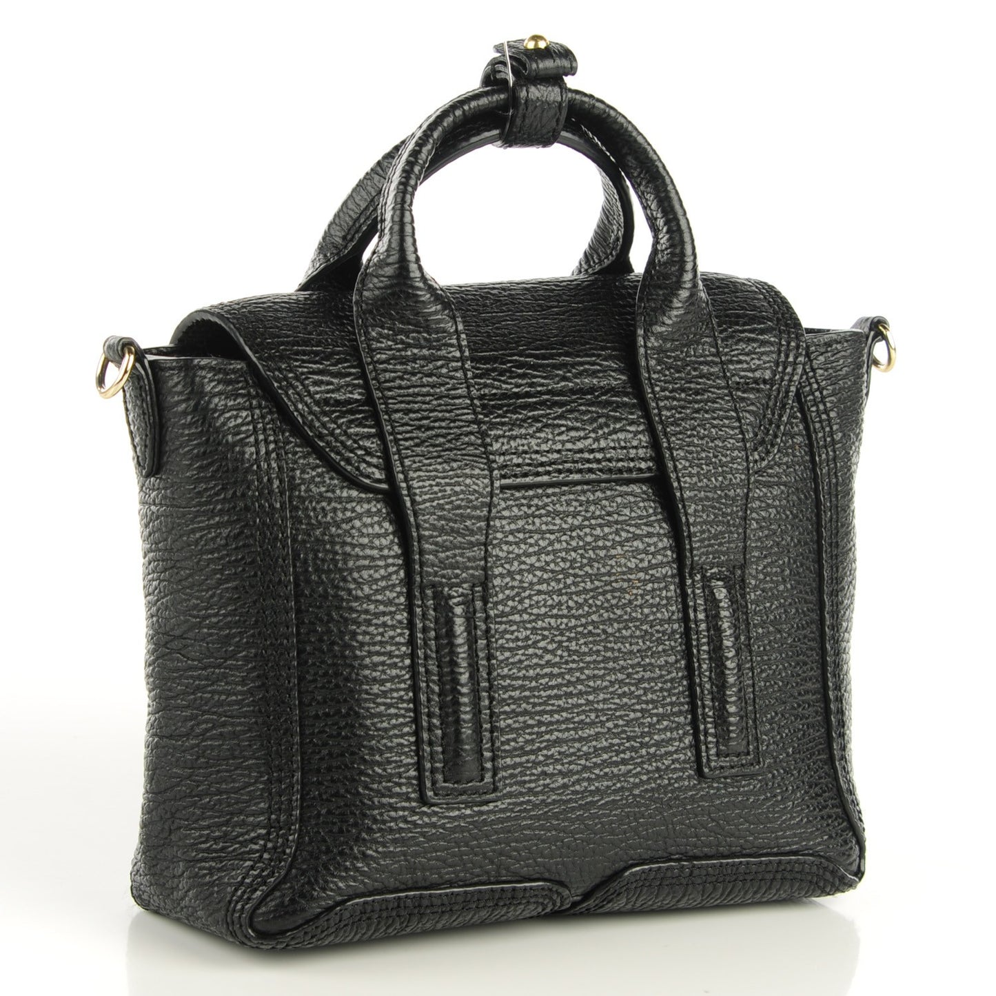 3.1 Textured Calfskin Mini Pashli Satchel Black