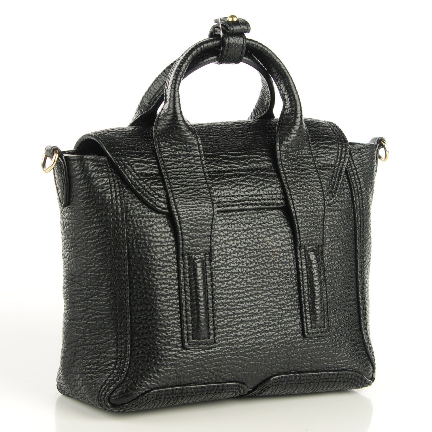 3.1 Phillip Lim 3.1 Textured Calfskin Mini Pashli Satchel Black 4 of 9