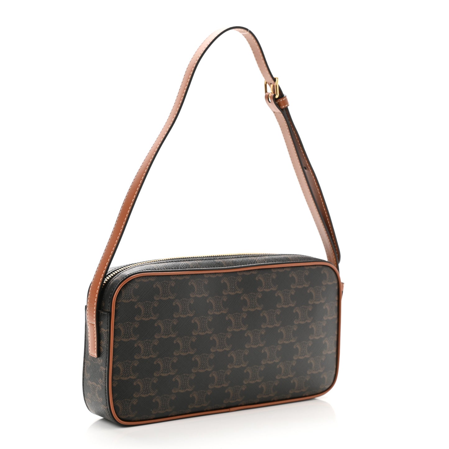 Triomphe Canvas Small Camera Shoulder Bag Tan