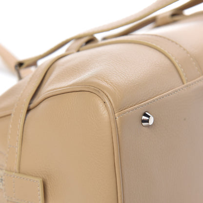 Christian Dior Calfskin Logo Charms Boston Beige 10 of 13