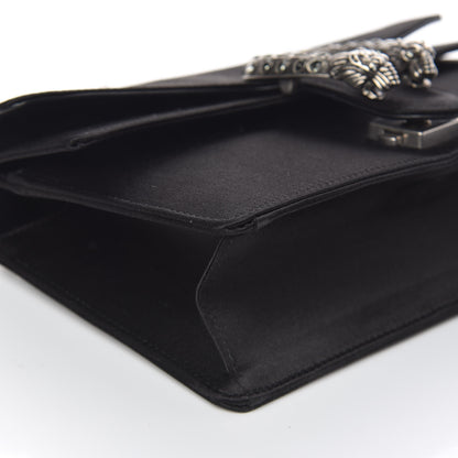 Gucci Satin Silk Crystal Small Dionysus Shoulder Bag Black Black Diamond 5 of 12