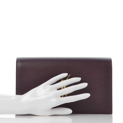 Saint Laurent Grain De Poudre Classic Kate Monogram Clutch Amaranto 2 of 6