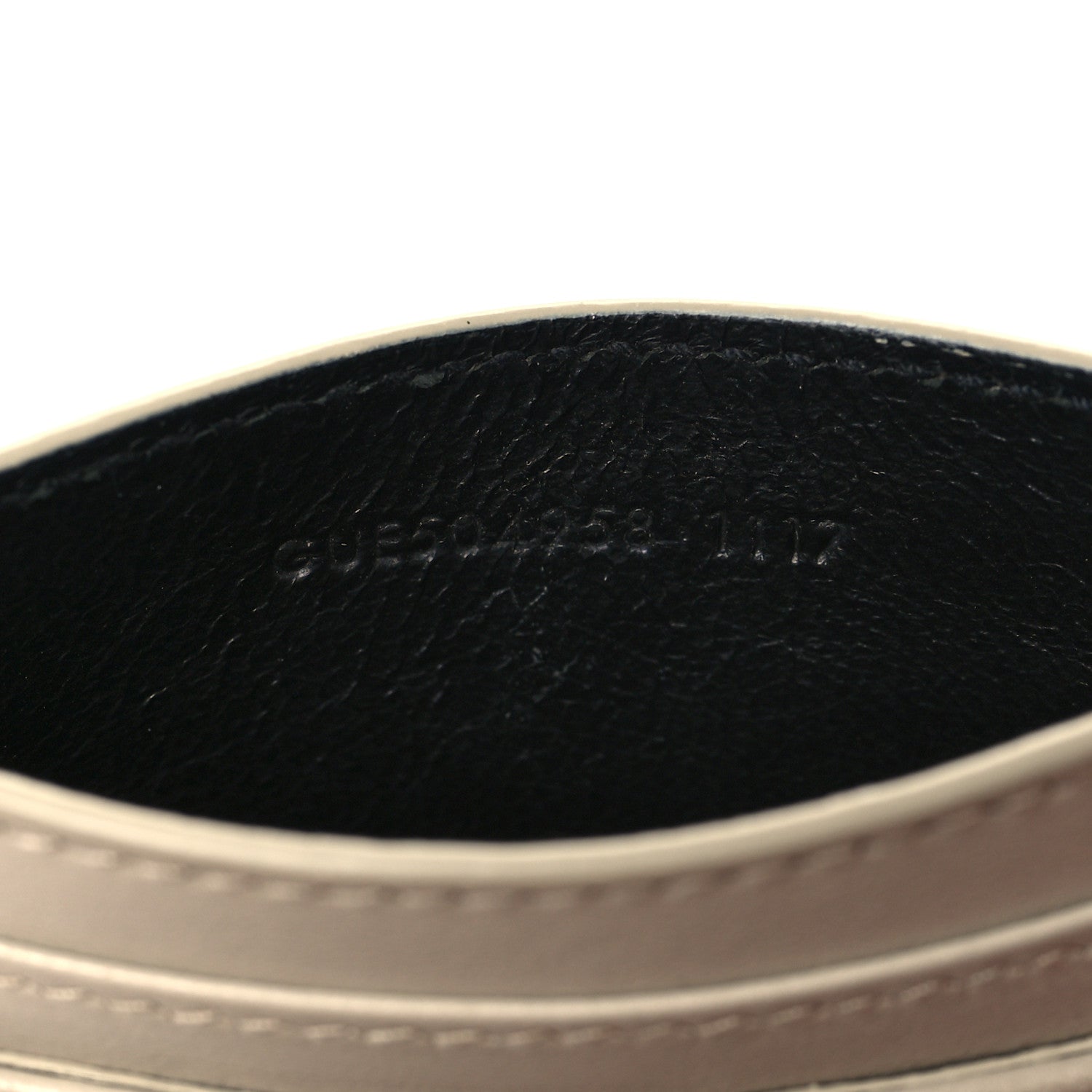 Saint Laurent Calfskin Y Quilted Monogram LouLou Credit Card Case Ivory 7 of 9