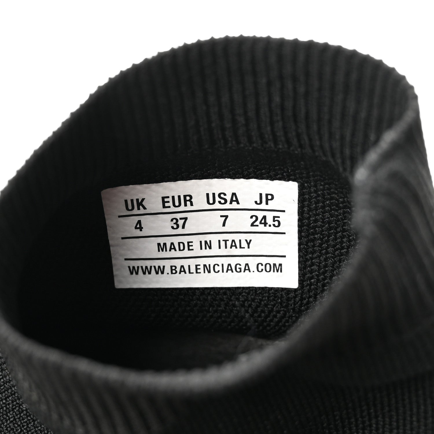 Balenciaga Technical 3D Recycled Knit Womens Speed 2.0 Sneakers 37 Monocolor Black 9 of 9