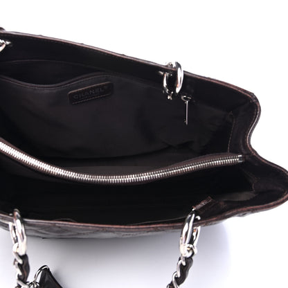 Chanel Caviar Quilted Grand Shopping Tote GST Dark Brown 4 of 4