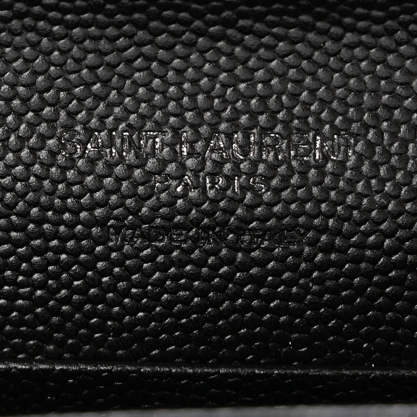 Grain De Poudre Matelasse Chevron Small Monogram Envelope Wallet Black