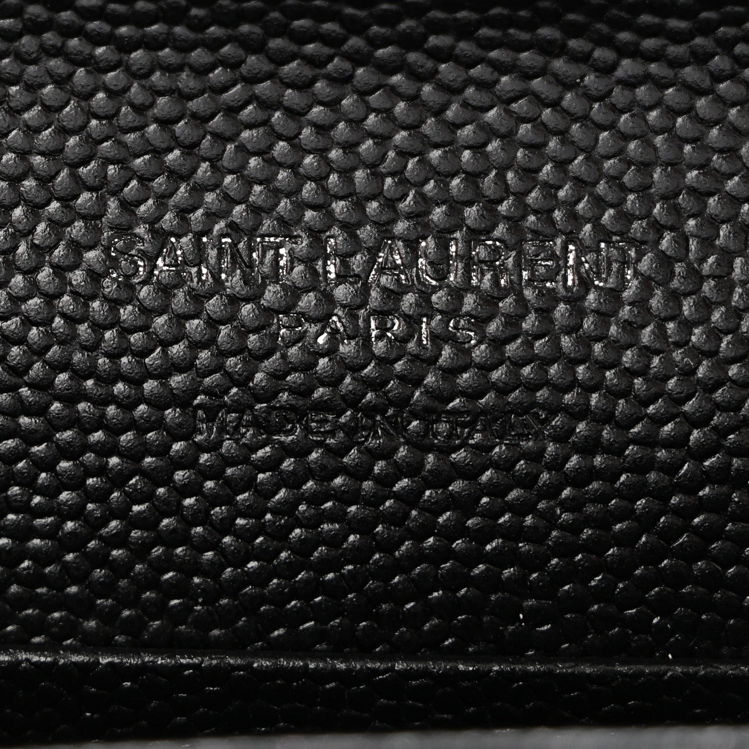 Saint Laurent Grain De Poudre Matelasse Chevron Small Monogram Envelope Wallet Black 6 of 8