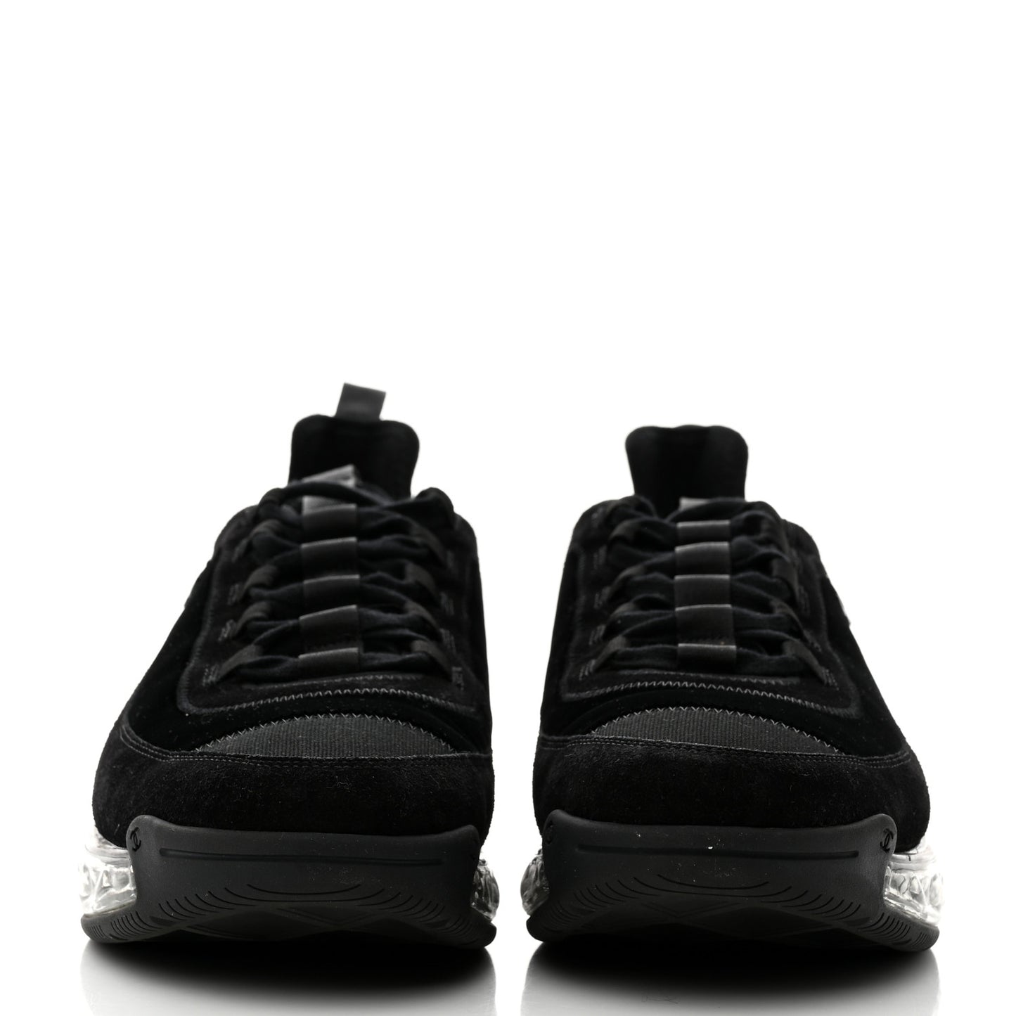 Suede Grosgrain Mens CC Sneakers 46 Black