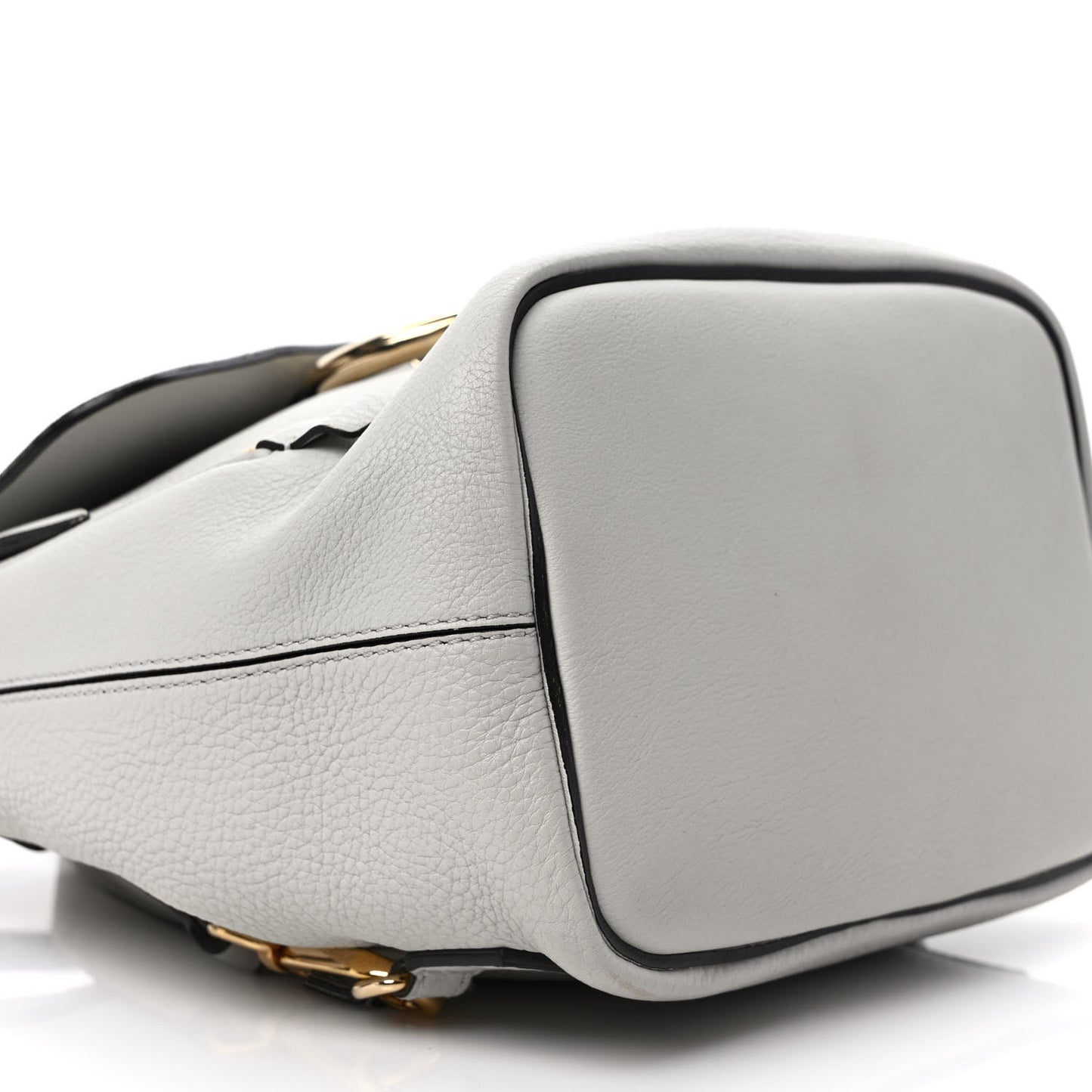 Suede Calfskin Small Faye Backpack Airy Grey