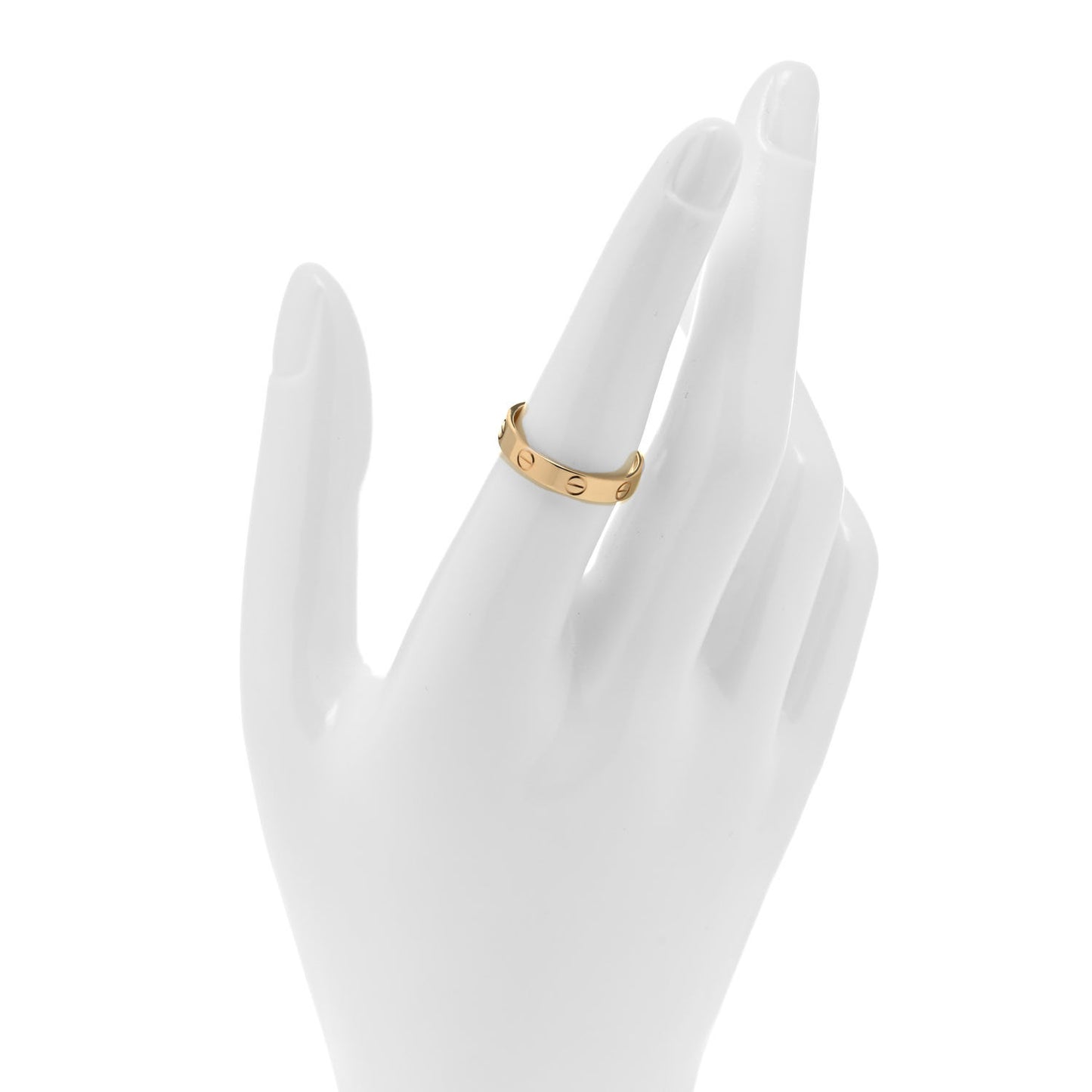 18K Yellow Gold 3.5mm LOVE Wedding Band Ring 55 7.25