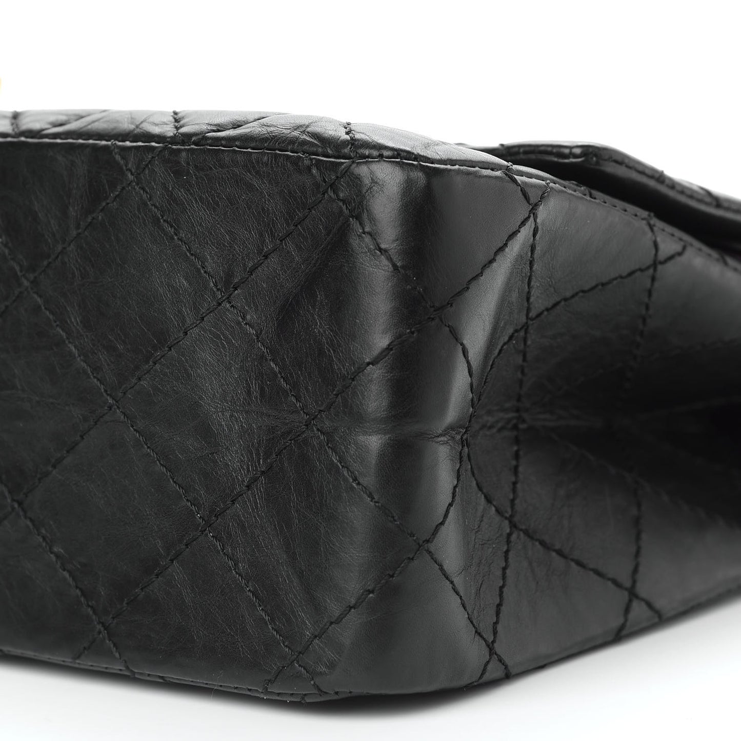 Aged Calfskin Quilted 2.55 Reissue 226 Flap Black