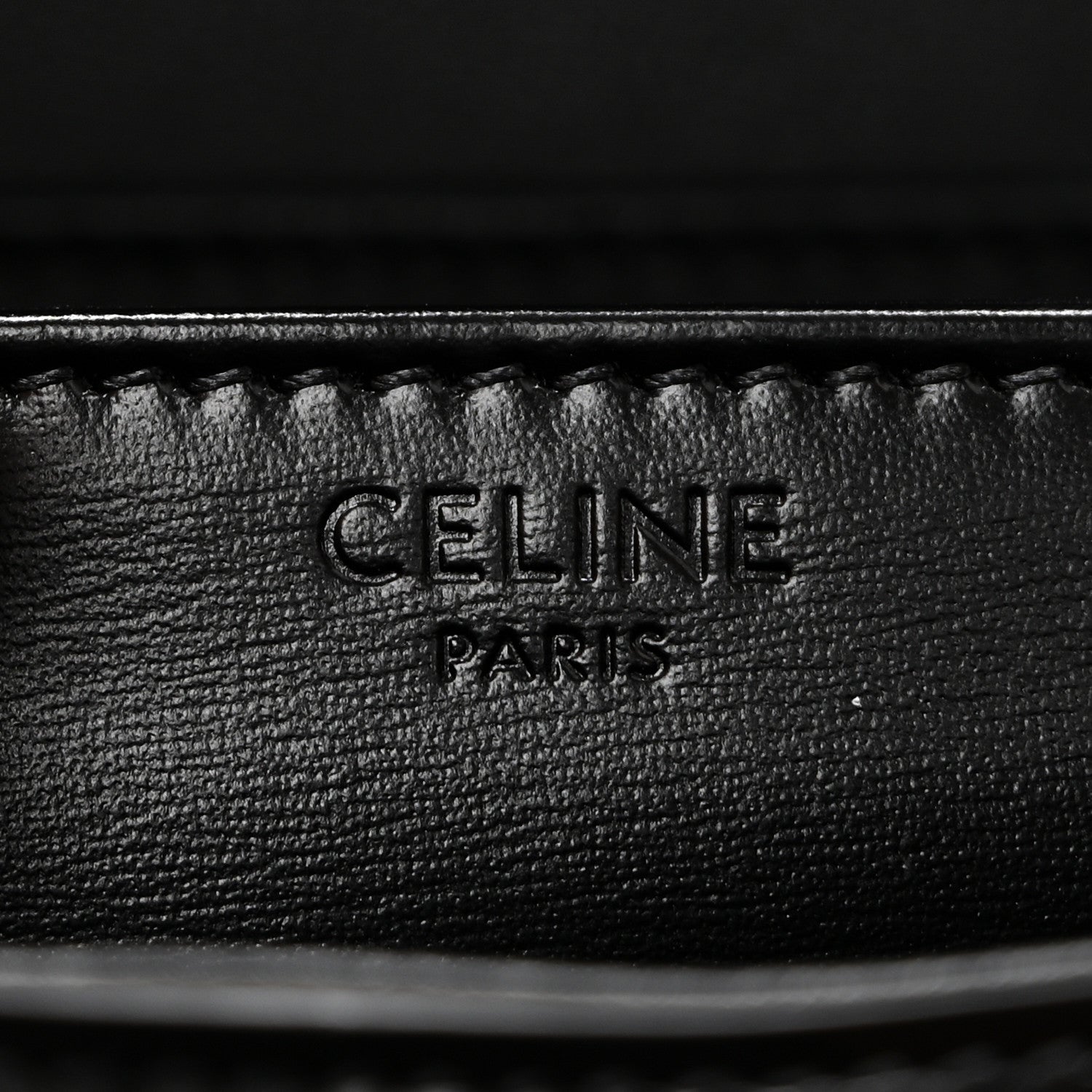 Celine Calfskin Besace Clea Chain Triomphe Black 6 of 10