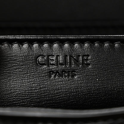 Celine Calfskin Besace Clea Chain Triomphe Black 6 of 10