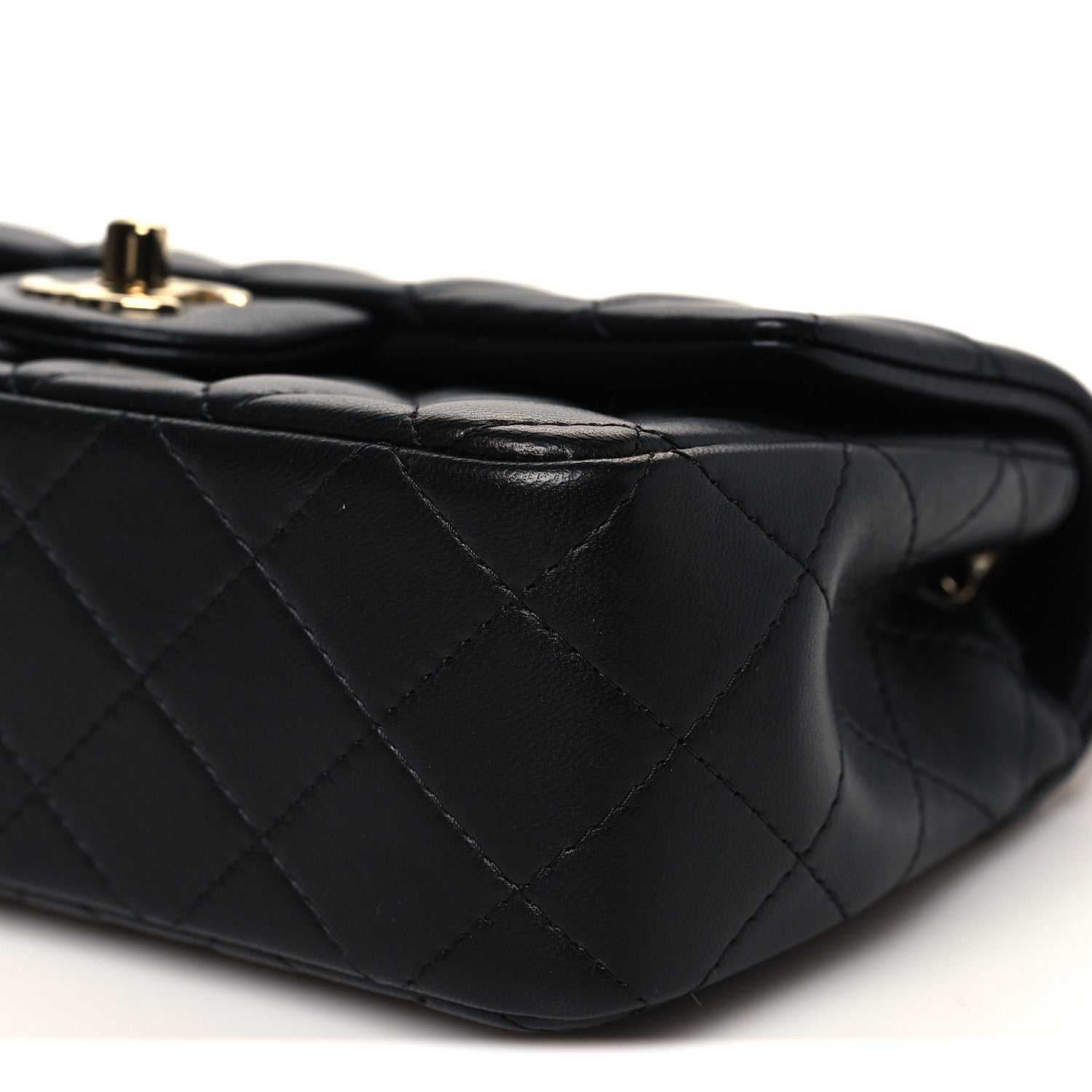 Chanel Lambskin Quilted Mini Rectangular Flap Black 10 of 11