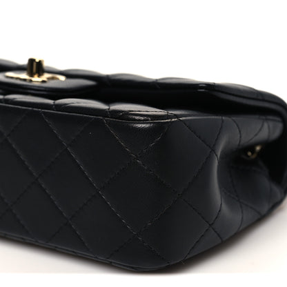 Chanel Lambskin Quilted Mini Rectangular Flap Black 10 of 11
