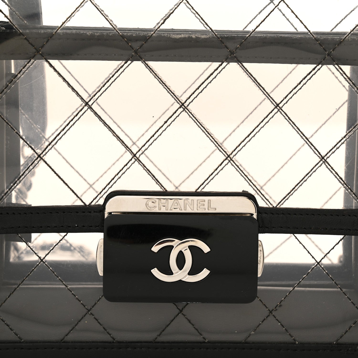 Chanel PVC Lambskin Quilted Beauty Lock Flap Black 8 of 15