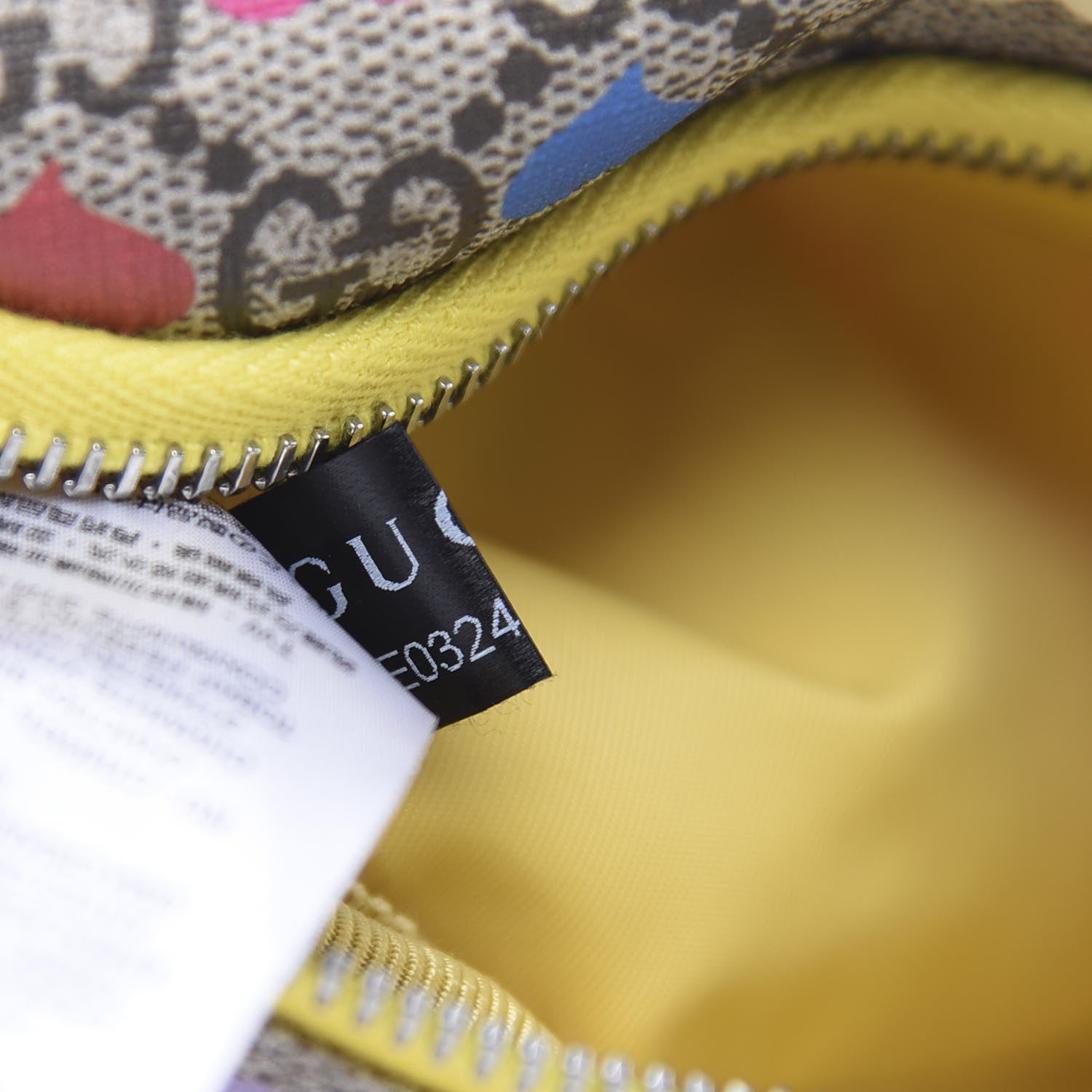 Gucci Soft GG Supreme Monogram Hearts Web Childrens Belt Bag Beige Ebony Multicolor Freesia 7 of 10