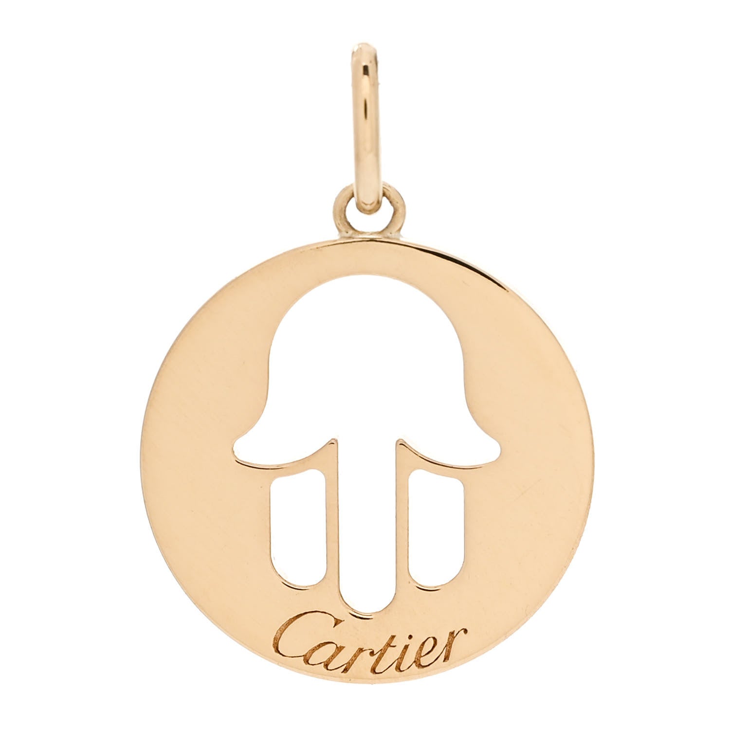 Cartier 18K Yellow Gold Hand of Fatima Symbol Pendant 1 of 5